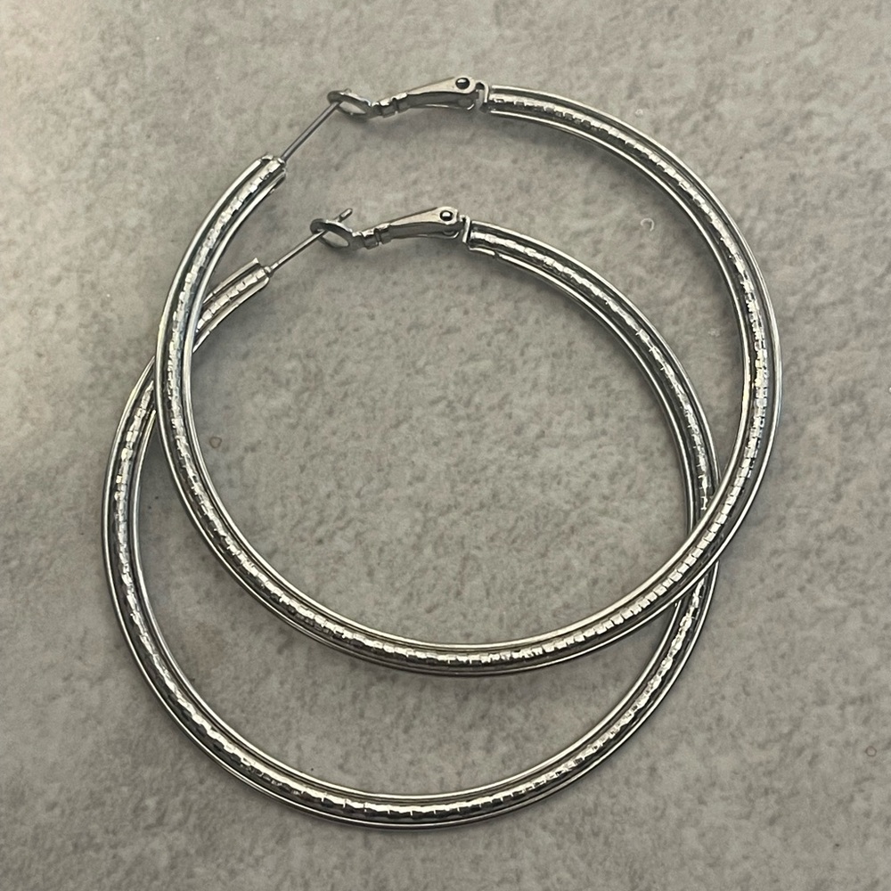 Elegant Silver Hoop Earrings